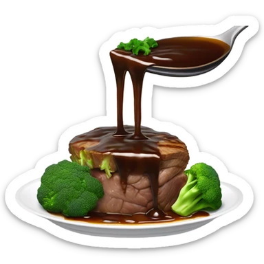 Chinese food broccoli beef  sticker