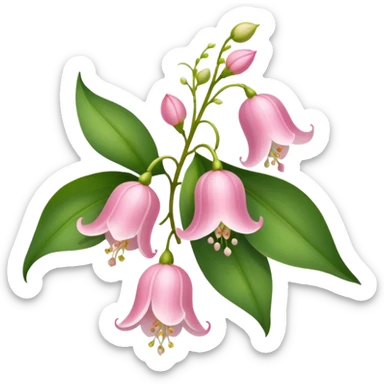 Pink lily of the valley  sticker