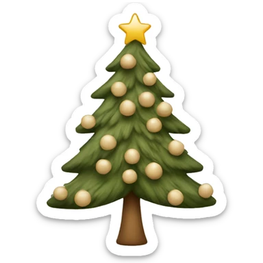 Christmas tree in beige sticker
