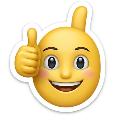 thumbs up emoji with two thumbs  sticker