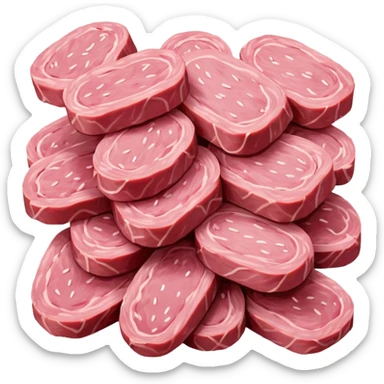 van gogh pink SPAM  meat flowers landscape sticker