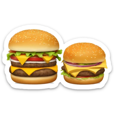 burguer with ony burguer and cheese sticker