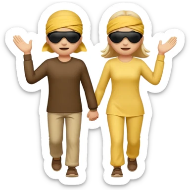 the blind leaving the blind no skin tones just plain emojis sticker