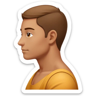 Create a shoulder emoji with all 3 delts visible. Side shoulder view. Arms down and show only shoulder part. Describe shoulder with more details. sticker