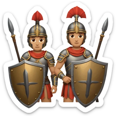 Ancient chariot soldiers sticker