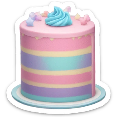 Magic pastel cake sticker