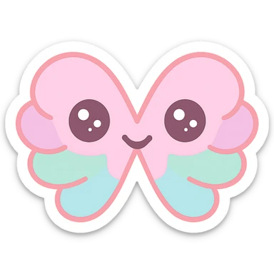 a pair of wings kawaii style sticker
