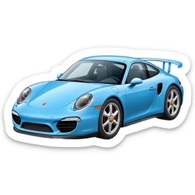 Voiture Porsche bleue sticker