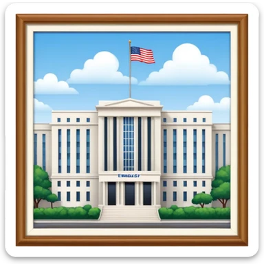 US Embassy building png.  looks realistic sticker