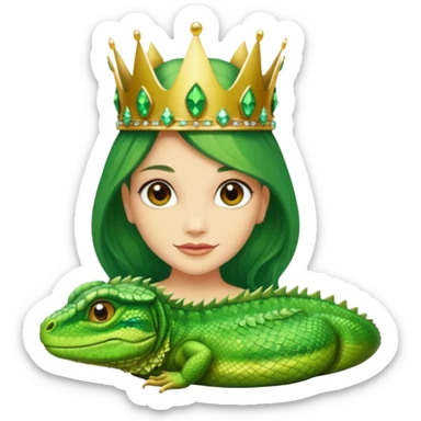 Lizard queen and lizard king  sticker
