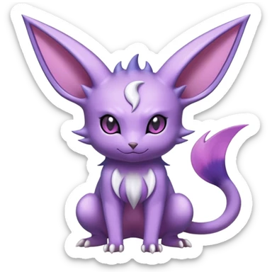 Cool Edgy Cute Shiny Noibat-Espeon-Nidorino-hybrid  full body sticker