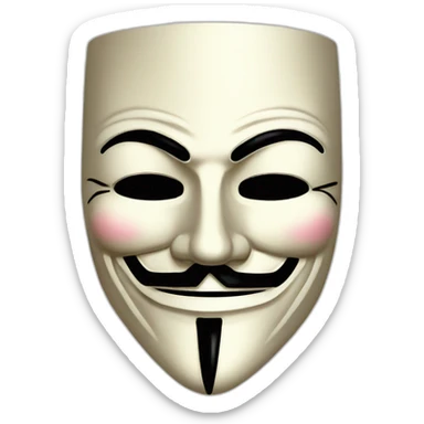 guy fawkes mask sticker