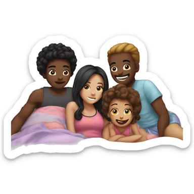 Sleepover with four friends sticker