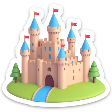 A beautiful castle sticker