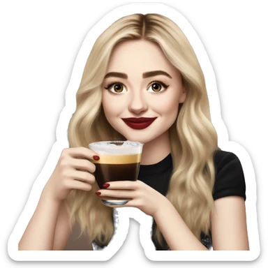 sabrina carpenter drinking a espresso martini sticker