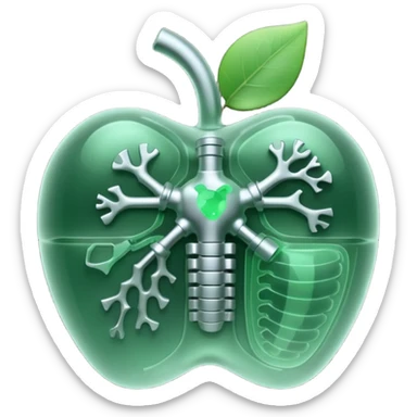 3D render of Swallowed Keys, X-Ray imaging aesthetic, translucent materials showing internal structure, stomach shape in greenish night-vision style with keys inside, medical scan style, Apple emoji style, isolated on white background --v 6.0. sticker