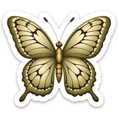 Khaki Butterfly  sticker