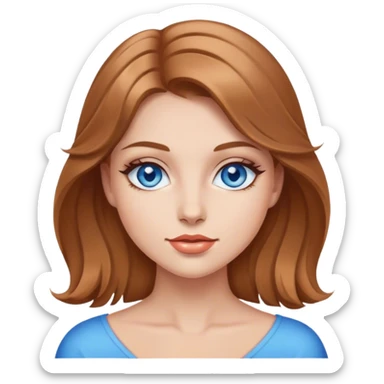 glamour girl with the light brown hair, with blue eyes sticker