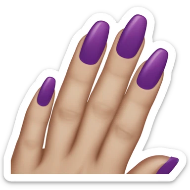 perple nail polish sticker