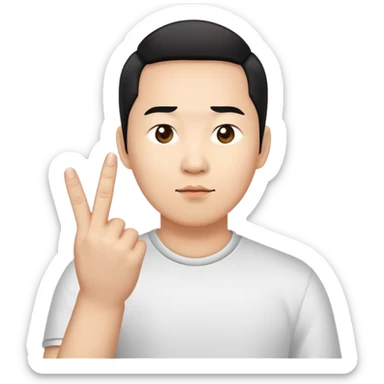 Victor Wong flashing my middle finger sticker