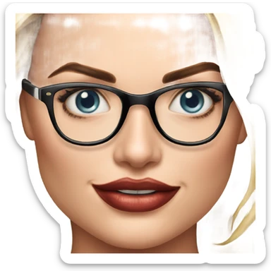 :Margot Robbie: glasses  sticker