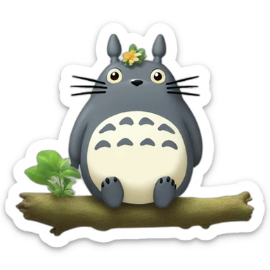 totoro laugning sticker