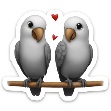 2 lovebirds sticker