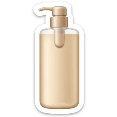 beige body wash bottle sticker
