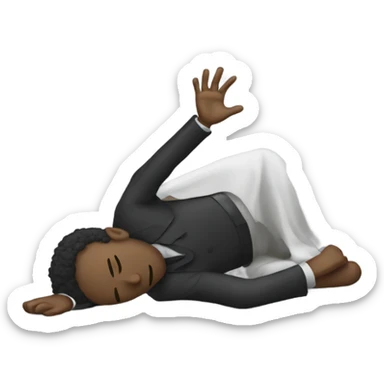 dramatic fainting  sticker