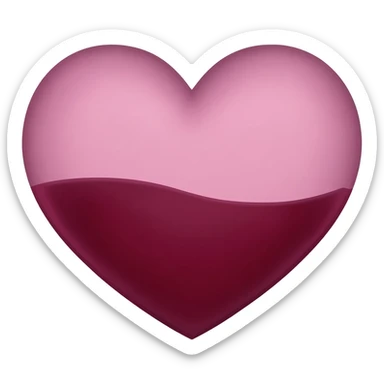 Corazón vinotinto sticker
