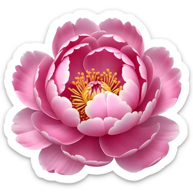 peony flower sticker