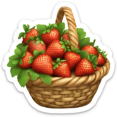Strawberry basket sticker