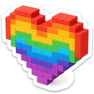 Heart rainbow  sticker