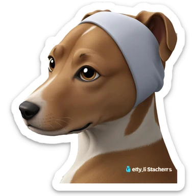 dog showcasing elegant earrings sticker