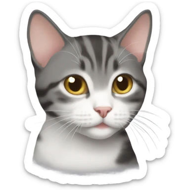 Cute american wirehair cat sticker