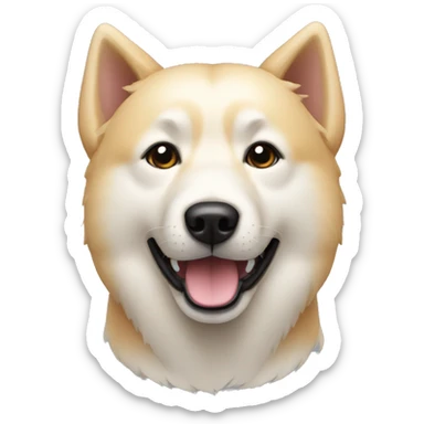 jindo dog with uneven coat pattern sticker