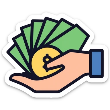 money transfer icon sticker