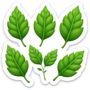 create a green leaves for salaad sticker