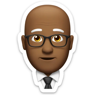 Chrismas Bald Principal sticker