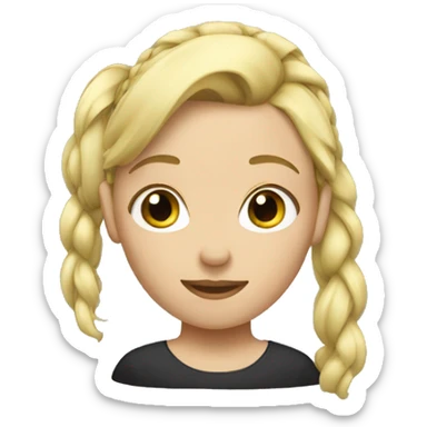 blond ponytail woman sticker