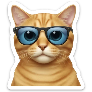 Cat with sunglasses sticker
