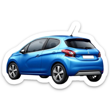 Peugeot 208 blu sticker