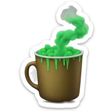 cup full of green smoke buds sticker