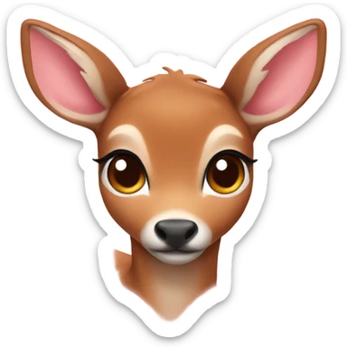 Cute fawn heart sticker