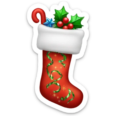 Christmas stocking sticker