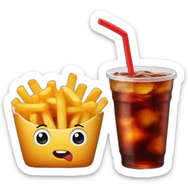 Fries and cola sticker