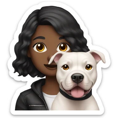 Girl with black hair and a pitbull sticker