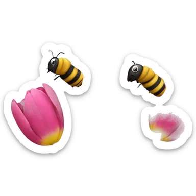 Tulips with bees sticker