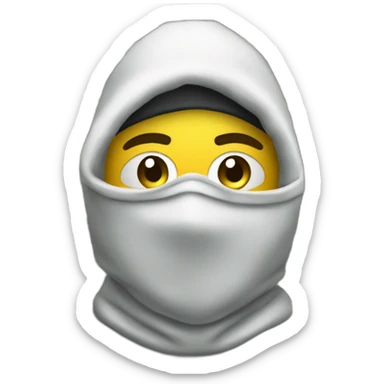 yeat rapper in a balaclava with a wad of money sticker