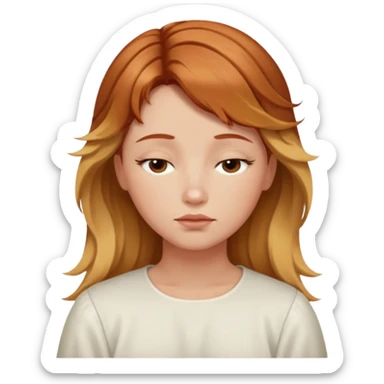 Sleepy angel with auburn hair the blonde balayage sticker